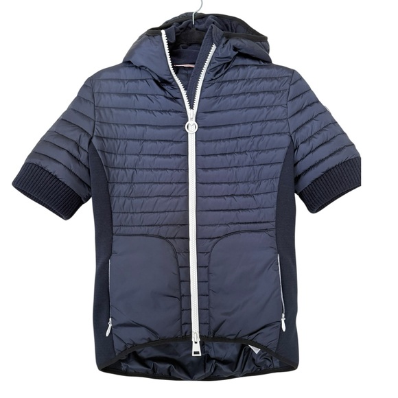 Rossignol Women’s Short Sleeve Hybrid Down Jacket Small Navy Hooded - Picture 1 of 6